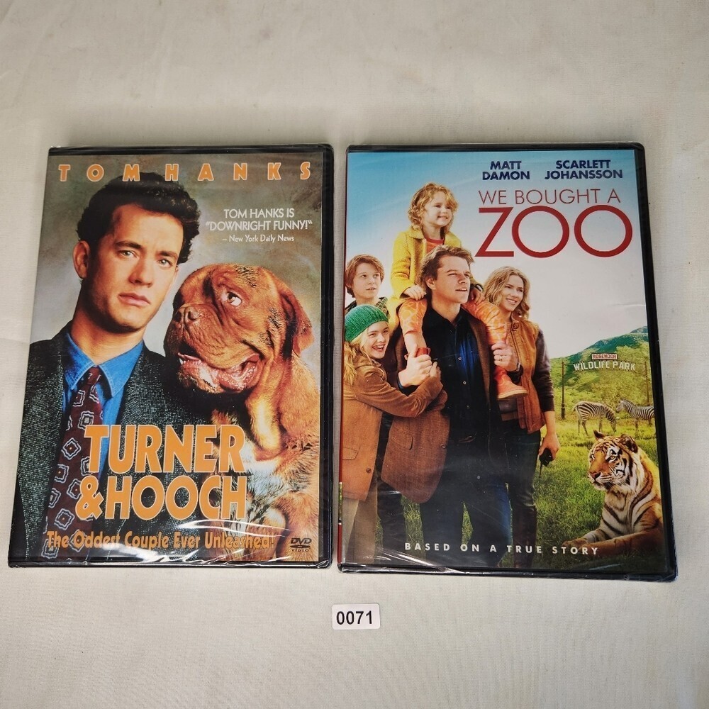 Turner & Hooch DVD And We Bought A Zoo DVD. Both New In Package